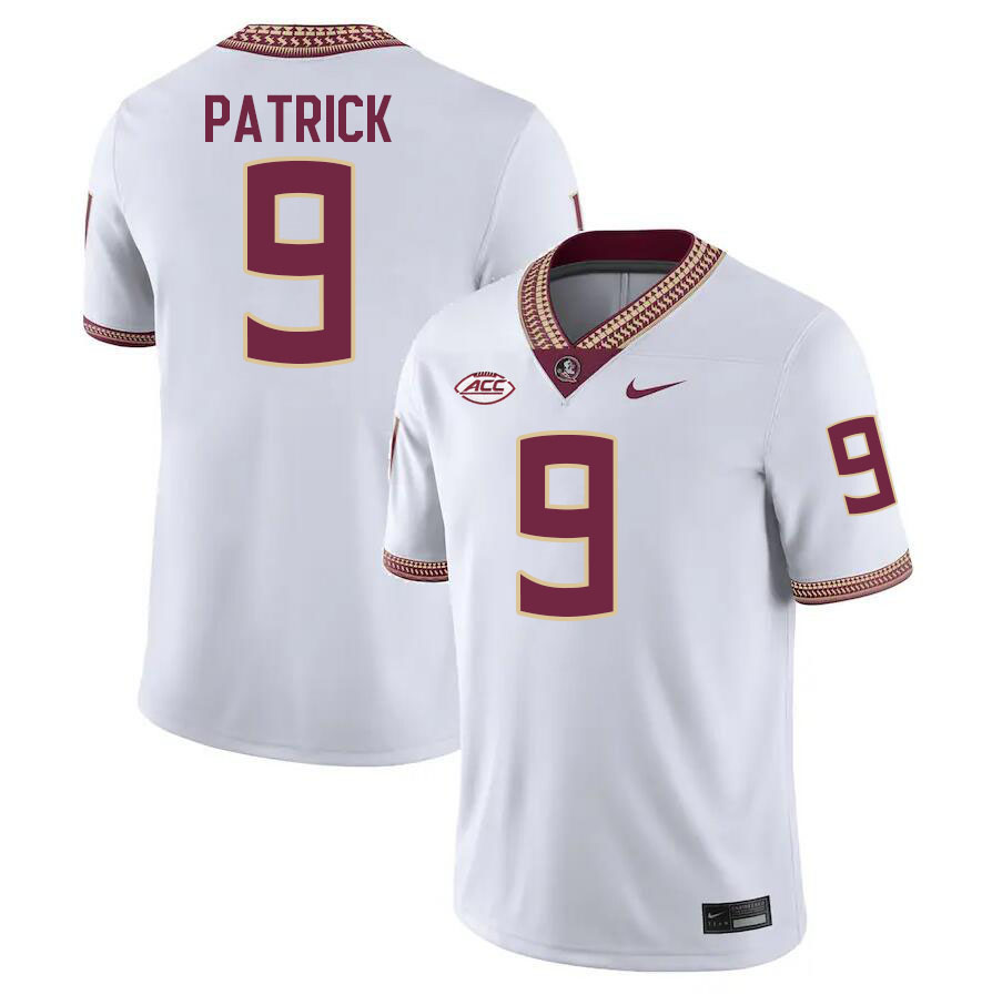 #9 Jacques Patrick Florida State Seminoles Jerseys Football Stitched-White
